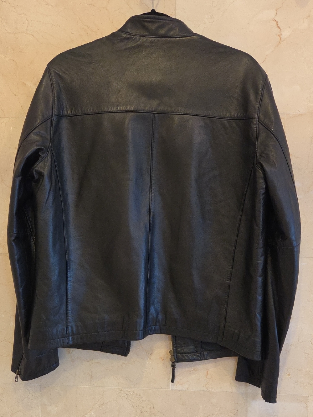 MEN'S TOMMY HILFIGER BLACK 100% LEATHER JACKET COAT SZ SMALL $495 - Picture 8 of 8